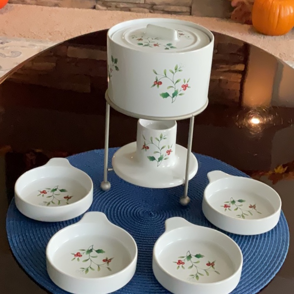 🌿Boxed Pfaltzgraff Deluxe Dessert Fondue Set🌿